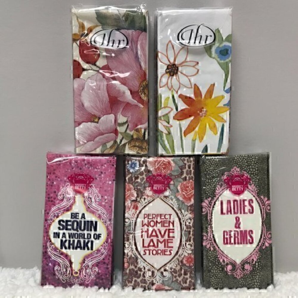 Boston Intl Pocket Tissues - Bundle of 5 Designs